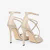 Azia 110 sandalen van goudkleurig metallic leer