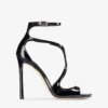 Azia 110 zwarte lakleren sandalen
