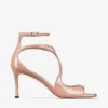 Azia 75 balletroze lakleren sandalen