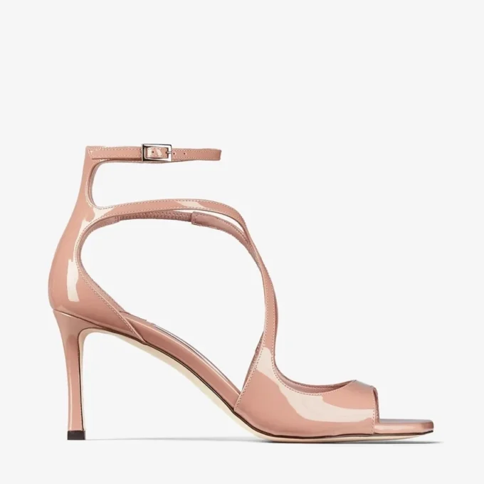 Azia 75 balletroze lakleren sandalen