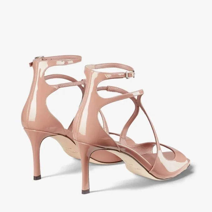 Azia 75 balletroze lakleren sandalen