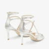 Azia 75 sandalen van champagnekleurig glitterleer