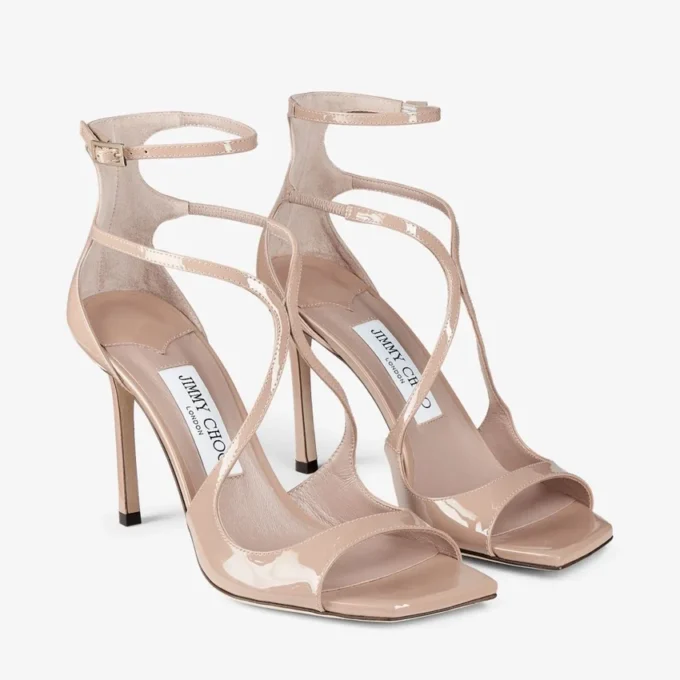 Azia 95 balletroze lakleren sandalen