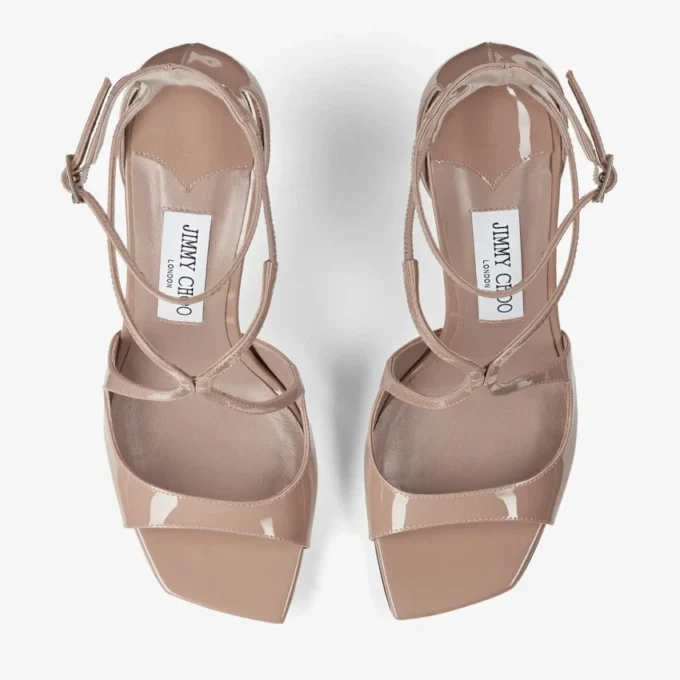 Azia 95 balletroze lakleren sandalen