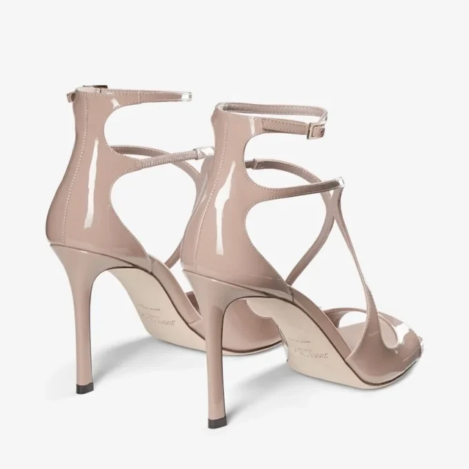 Azia 95 balletroze lakleren sandalen