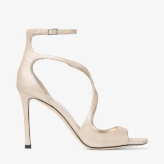 Azia 95 gouden metallic leren sandalen