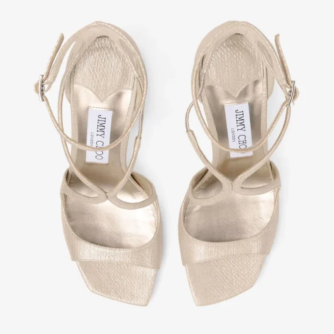 Azia 95 gouden metallic leren sandalen