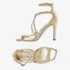 Azia 95 gouden sandalen van vloeibaar metaal
