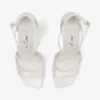 Azia 95 ivoorkleurige satijnen sandalen