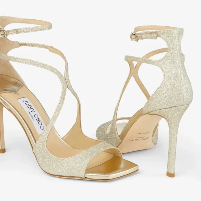 Azia 95 Platinum Ice Dusty Glitter sandalen