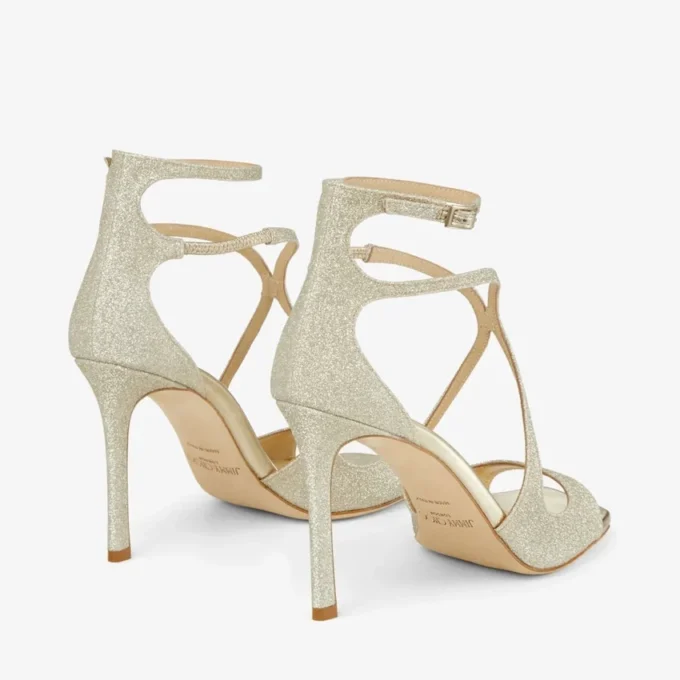 Azia 95 Platinum Ice Dusty Glitter sandalen