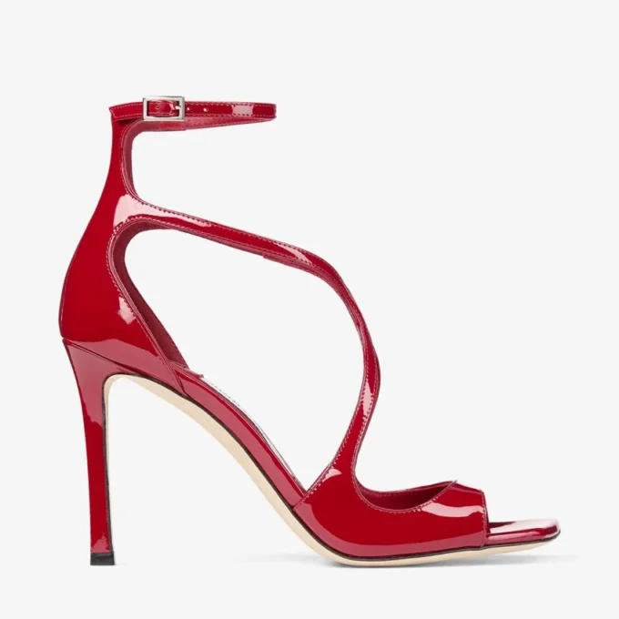 Azia 95 Ruby Red lakleren sandalen