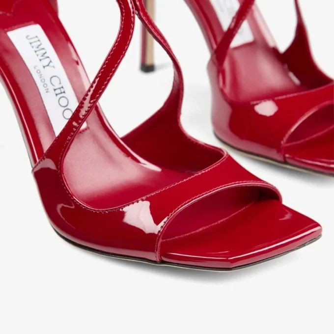 Azia 95 Ruby Red lakleren sandalen