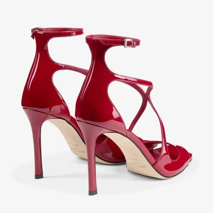 Azia 95 Ruby Red lakleren sandalen
