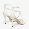 Azia 95 sandalen van latte-lakleer