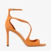 Azia 95 Sunset Orange suède sandalen