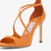 Azia 95 Sunset Orange suède sandalen