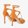 Azia 95 Sunset Orange suède sandalen