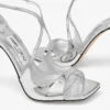 Azia 95 Zilveren sandalen van vloeibaar metaal