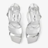 Azia 95 Zilveren sandalen van vloeibaar metaal