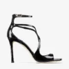 Azia 95 zwarte lakleren sandalen