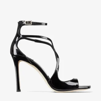 Azia 95 zwarte lakleren sandalen