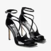 Azia 95 zwarte lakleren sandalen