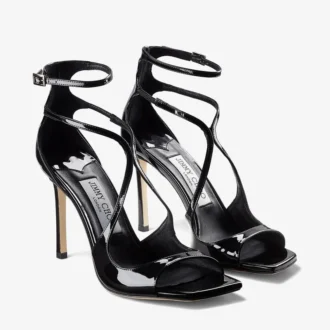 Azia 95 zwarte lakleren sandalen
