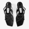 Azie 85 zwarte sandalen van nappaleer