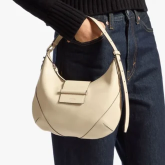 Bar Hobo Small Buttermilk Biker leren schoudertas