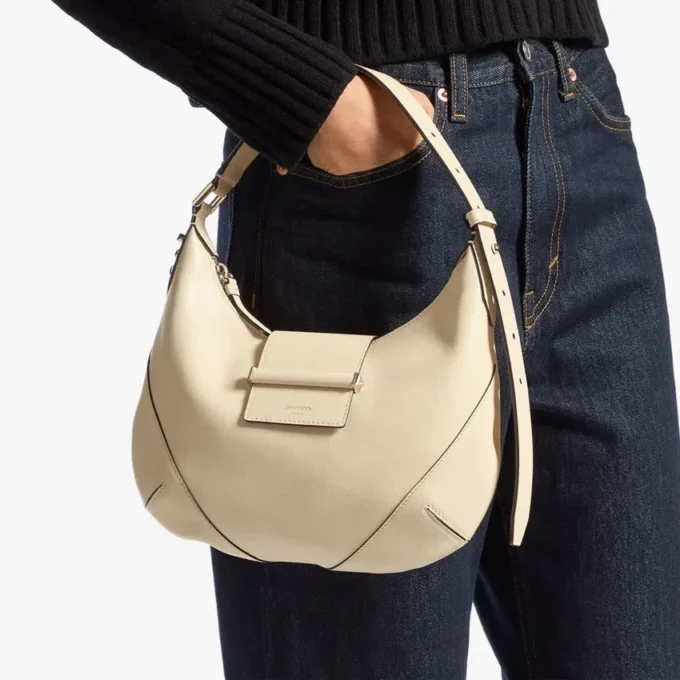 Bar Hobo Small Buttermilk Biker leren schoudertas