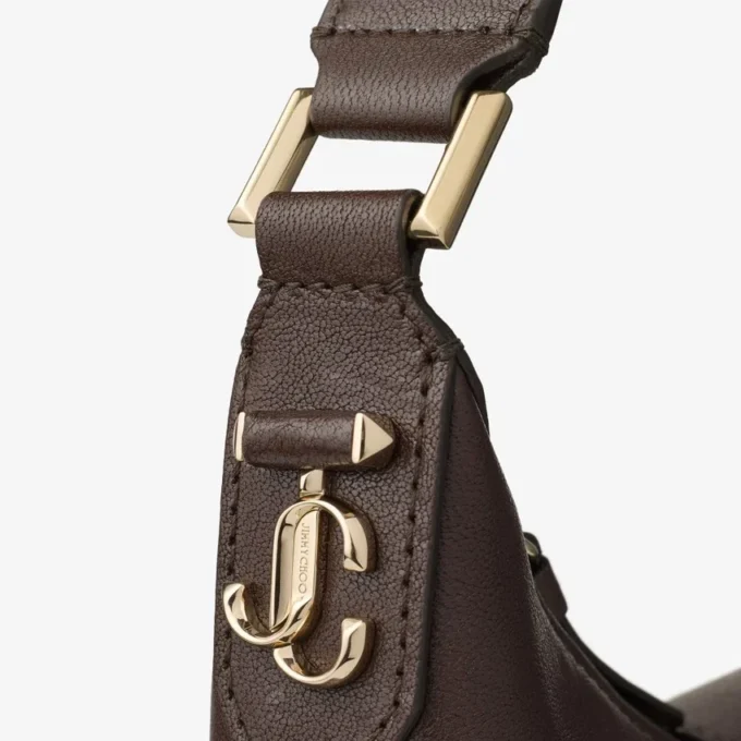 Bar Hobo Small Chocoladebruine Biker-leren schoudertas