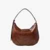 Bar Hobo Small Cognac Kigali schoudertas van leer met slangenprint Bar Hobo Small Cognac Kigali schoudertas van leer met slangenprint