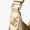 Bar Hobo Small Goud Vintage Metallic Leren Schoudertas Bar Hobo Small Goud Vintage Metallic Leren Schoudertas