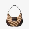 Bar Hobo Small Natuurlijke schoudertas van ponyleer met zebraprint Bar Hobo Small Natuurlijke schoudertas van ponyleer met zebraprint