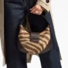 Bar Hobo Small Natuurlijke schoudertas van ponyleer met zebraprint Bar Hobo Small Natuurlijke schoudertas van ponyleer met zebraprint