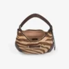 Bar Hobo Small Natuurlijke schoudertas van ponyleer met zebraprint Bar Hobo Small Natuurlijke schoudertas van ponyleer met zebraprint