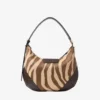 Bar Hobo Small Natuurlijke schoudertas van ponyleer met zebraprint Bar Hobo Small Natuurlijke schoudertas van ponyleer met zebraprint