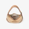 Bar Hobo Small schoudertas van naturel en toffee raffia met afwerking van glad kalfsleer Bar Hobo Small schoudertas van naturel en toffee raffia met afwerking van glad kalfsleer