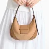 Bar Hobo Small Toffee suède schoudertas met Biker-leren afwerking Bar Hobo Small Toffee suède schoudertas met Biker-leren afwerking