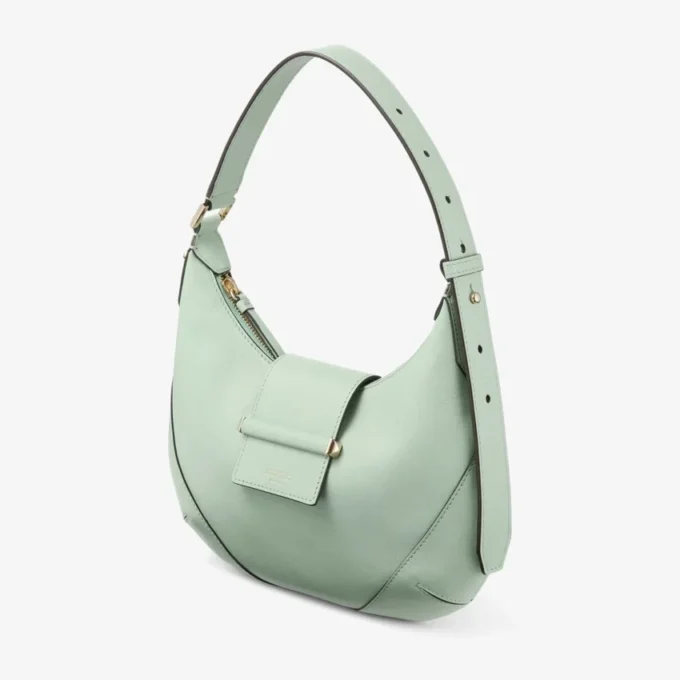 Bar Hobo Small Verde Biker leren schoudertas Bar Hobo Small Verde Biker leren schoudertas