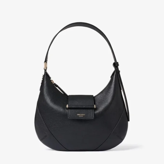 Bar Hobo Small Zwarte Biker-leren schoudertas Bar Hobo Small Zwarte Biker-leren schoudertas
