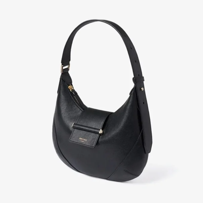 Bar Hobo Small Zwarte Biker-leren schoudertas Bar Hobo Small Zwarte Biker-leren schoudertas
