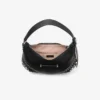 Bar Hobo Small Zwarte Biker-leren schoudertas met parelstuds Bar Hobo Small Zwarte Biker-leren schoudertas met parelstuds