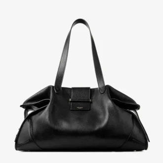 Bar Holdall Grote zwarte Biker leren reistas