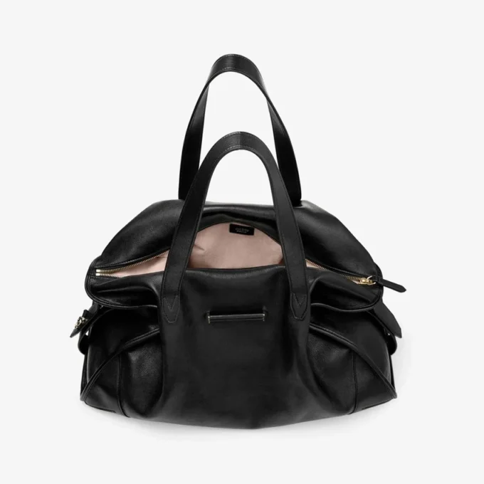 Bar Holdall Grote zwarte Biker leren reistas Bar Holdall Grote zwarte Biker leren reistas