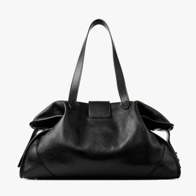 Bar Holdall Grote zwarte Biker leren reistas Bar Holdall Grote zwarte Biker leren reistas