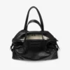 Bar Holdall Large Zwarte totebag van zacht generfd kalfsleer met gestructureerde sterren