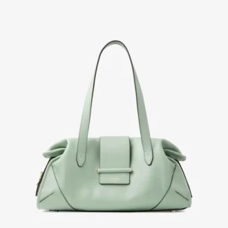 Bar Holdall Medium Verde Biker leren reistas