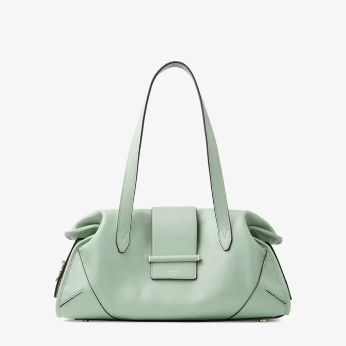 Bar Holdall Medium Verde Biker leren reistas
